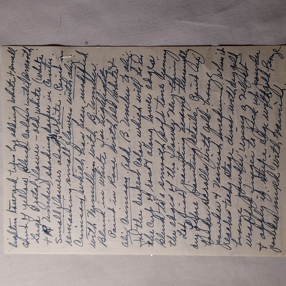 Rare Vintage Chippendale Tray Hand Written Instructions 3 Shades of Gold Design - Picture 4 of 12
